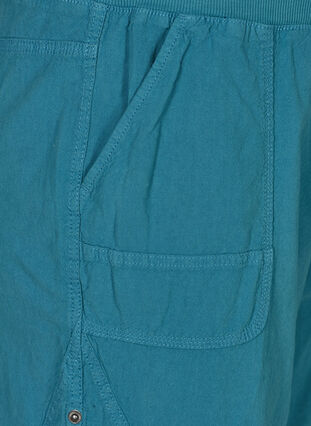 Løse shorts i bomuld, Storm Blue, Packshot image number 2