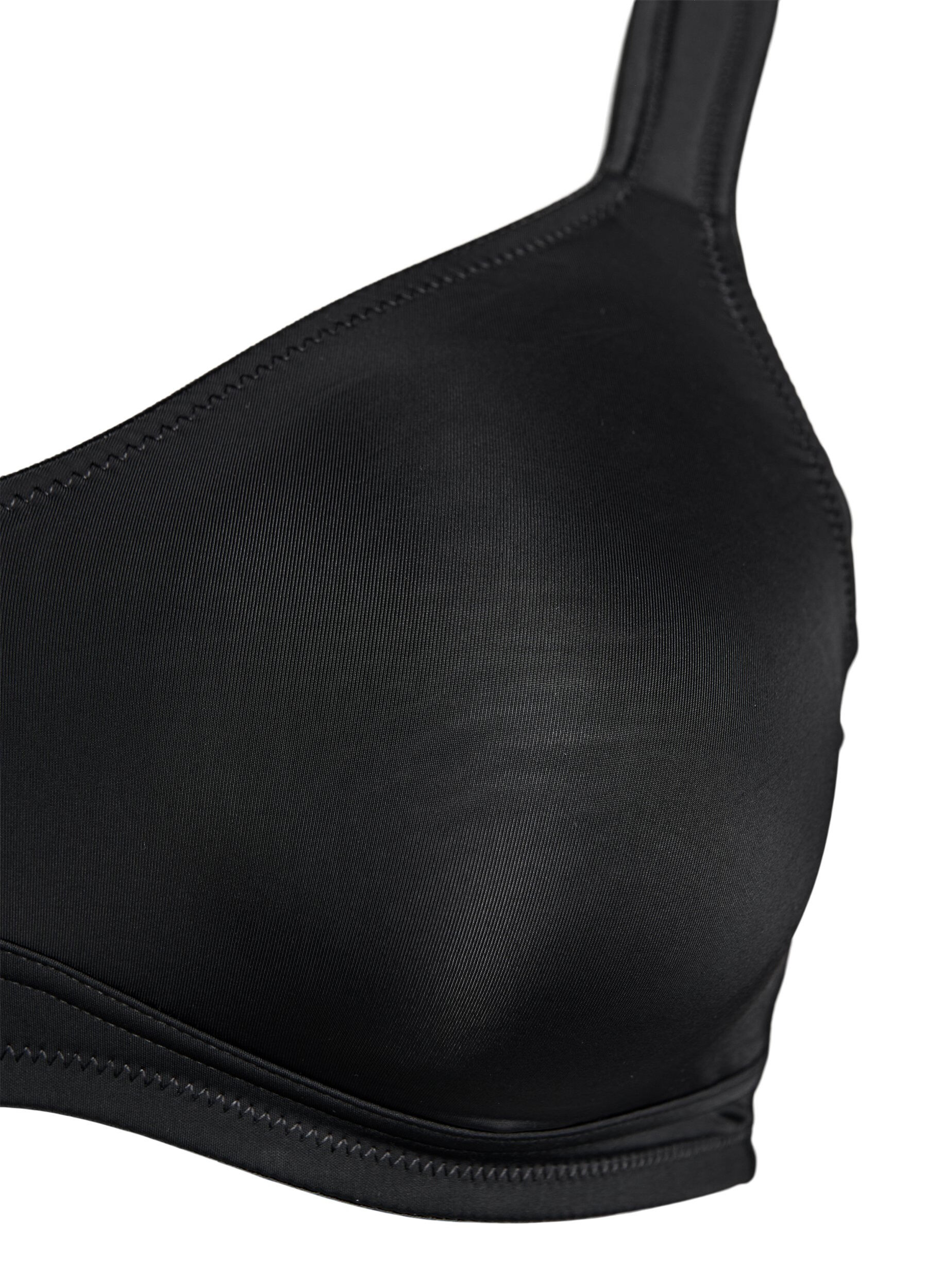ZizziKomfort-bh med polstrede stropper, Sort, Packshot image number 2