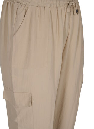 Løse viskose bukser med store lommer, Oxford Tan, Packshot image number 2