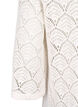 Crochet bluse med 3/4 ærmer, Sandshell, Packshot image number 3
