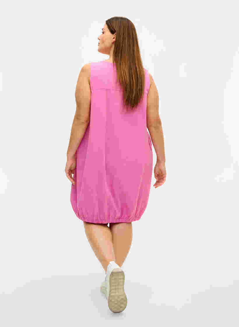 Ærmeløs kjole i bomuld, Cyclamen, Model image number 1