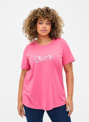 FLASH - T-shirt med motiv, Hot Pink Amour, Model image number 0