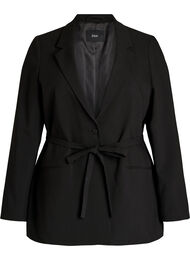 Blazer med aftageligt bindeb&aelig;lte, Sort