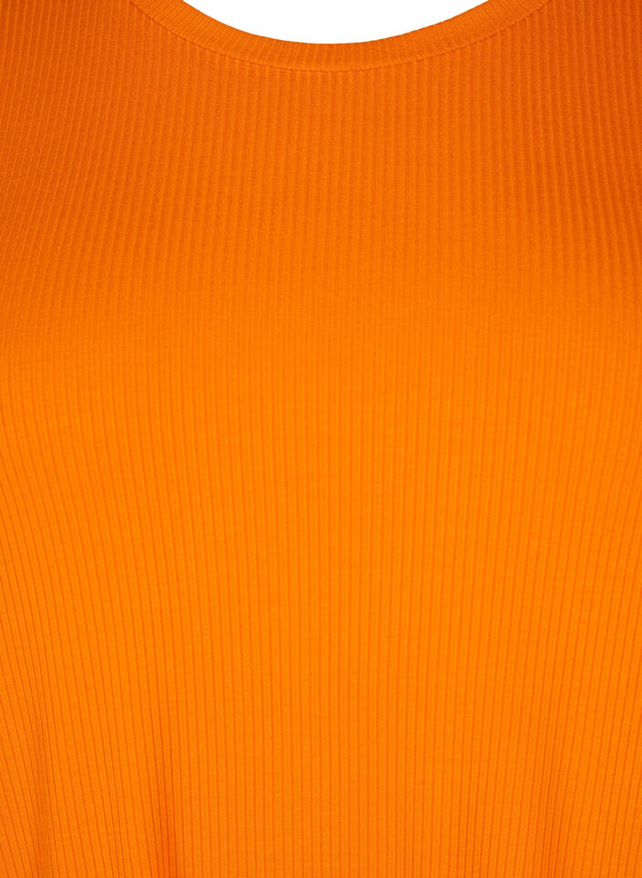 T-shirt i viskose med ribstruktur, Exuberance, Packshot image number 2