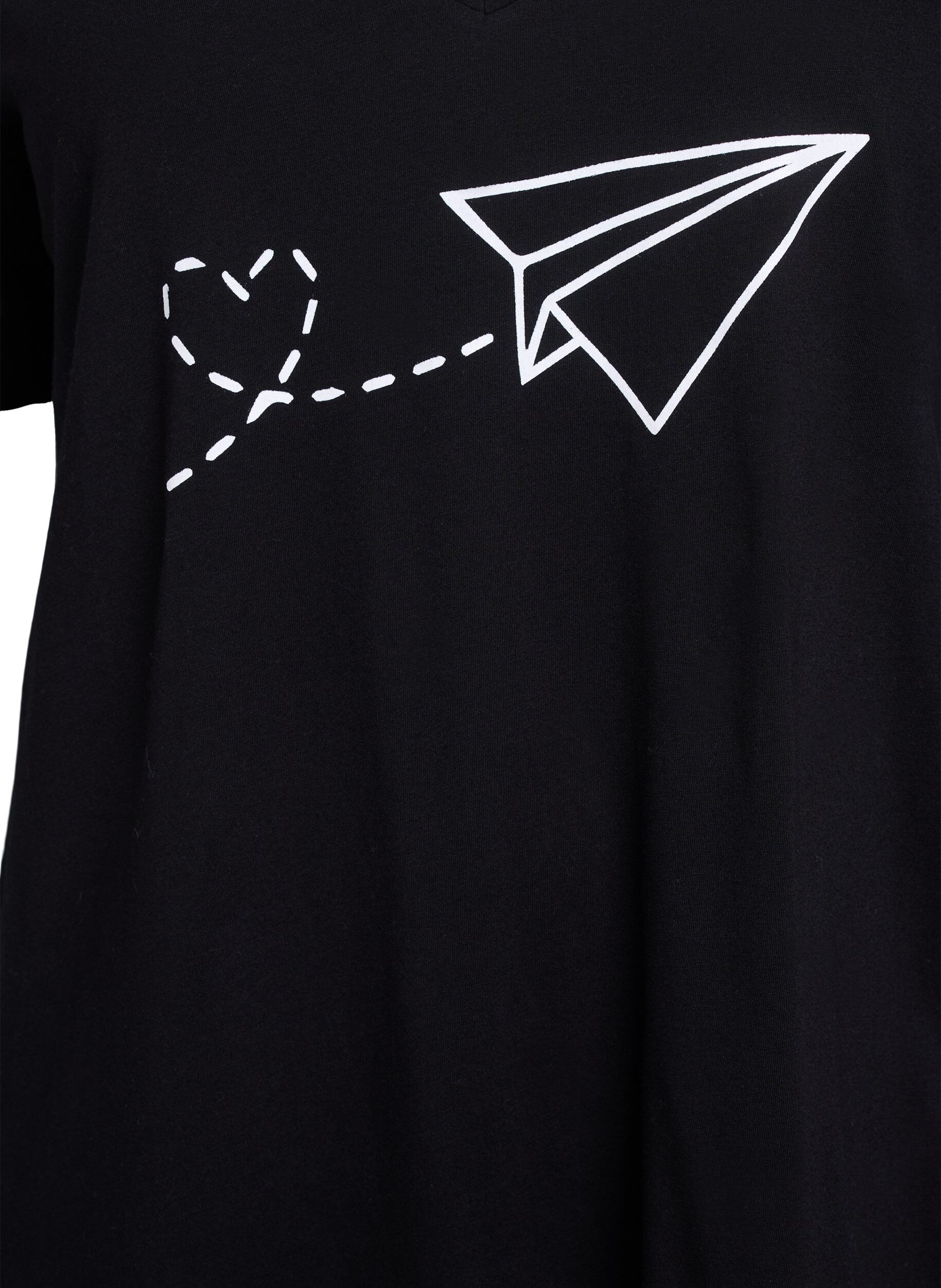 ZizziNatkjole i &oslash;kologisk bomuld med v-hals , , Packshot image number 2