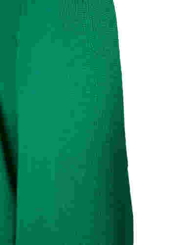 Lang strikket cardigan med ballonærmer, Mint, Packshot image number 2