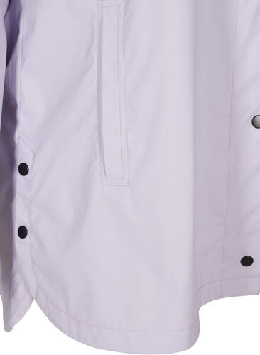 Regnjakke med hætte og lommer, Pastel Lilac, Packshot image number 3