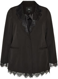 Blazer med blondekanter, Sort