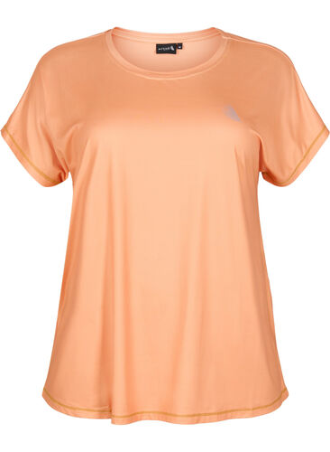 Kortærmet trænings t-shirt, Apricot Nectar, Packshot image number 0