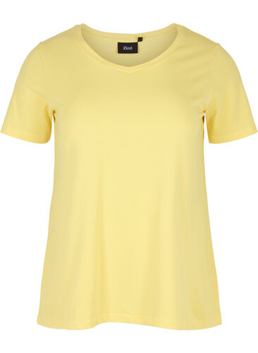 Basis t-shirt, Yellow Cream, Packshot image number 0
