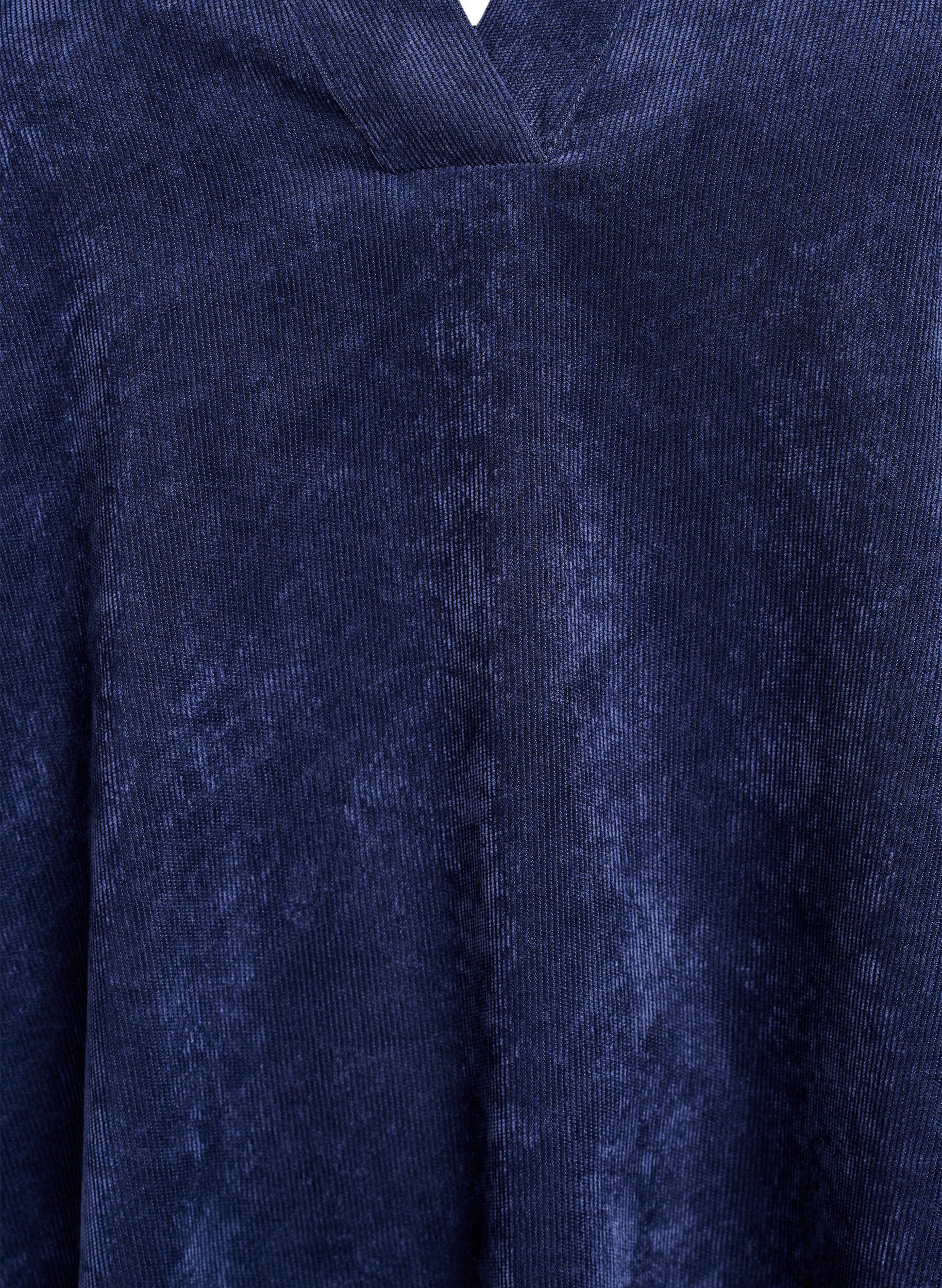 Zizzi Kort fl&oslash;jlskjole med lange &aelig;rmer, Bl&aring;, Packshot image number 2