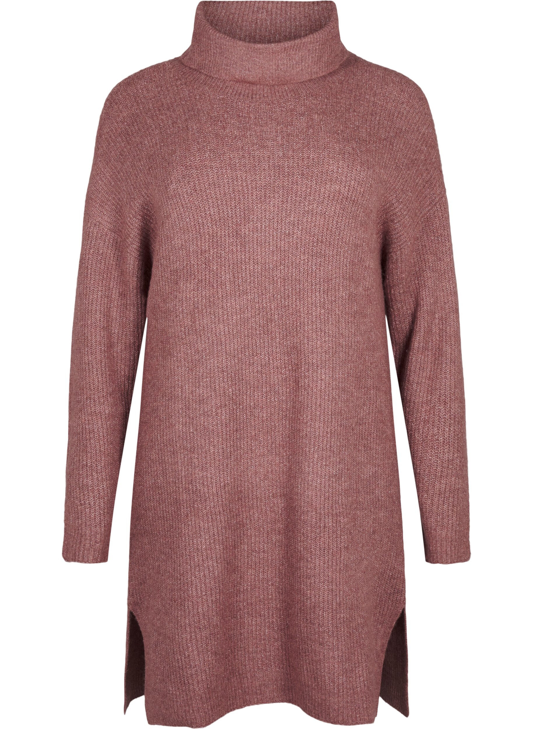 FLASH - Strikkjole med rullekrave