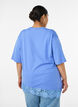 T-shirt med asymmetrisk blondekant, Lilla, Model image number 2