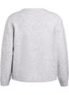 Strikcardigan med perlesløjfer, Grå, Packshot image number 1