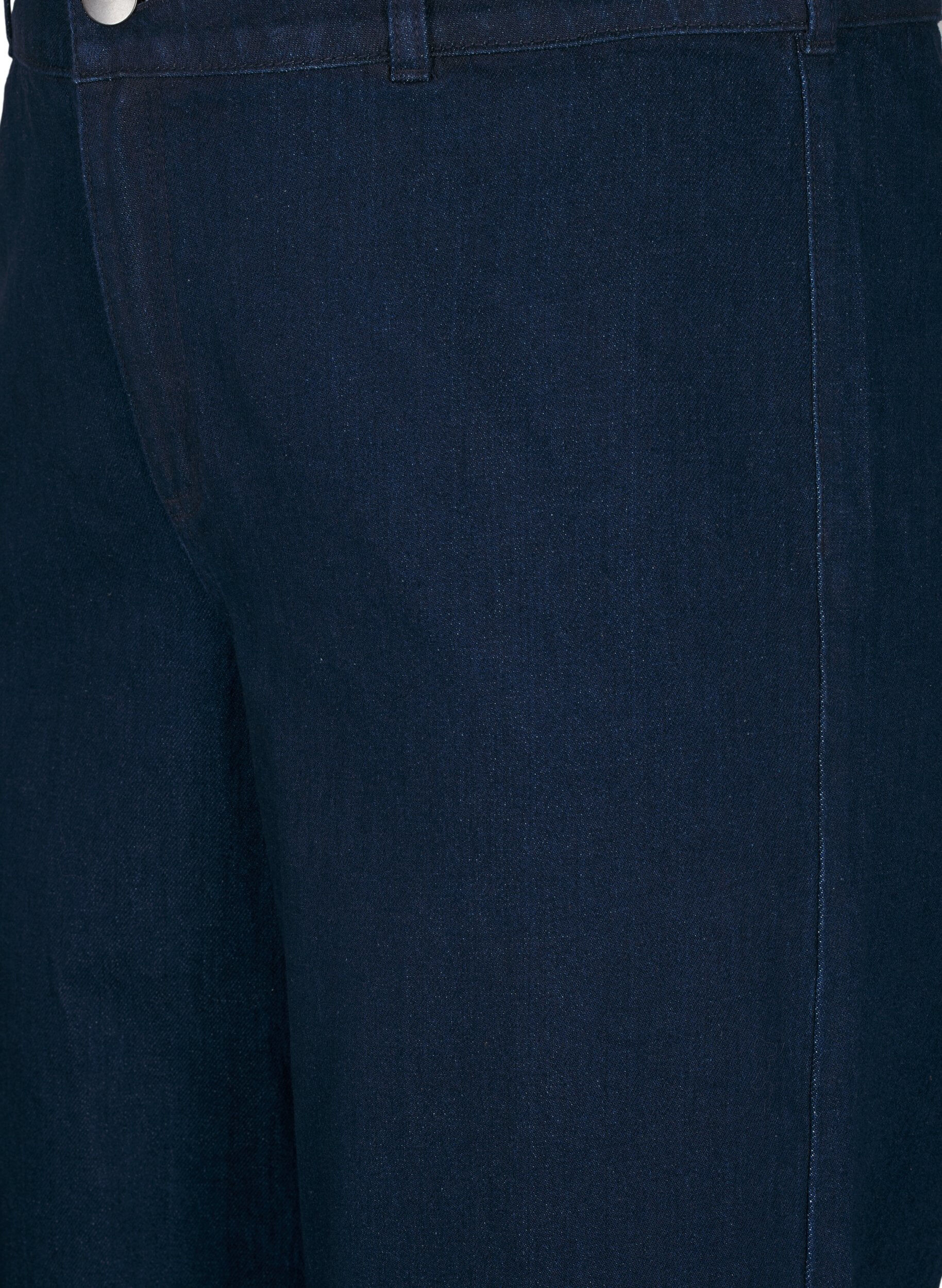 Zizzi H&oslash;jtaljede jeans med vidde, Bl&aring;, Packshot image number 2