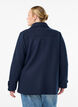 Kort frakke med dobbeltradet knaplukning, Bl&aring;, Model image number 2