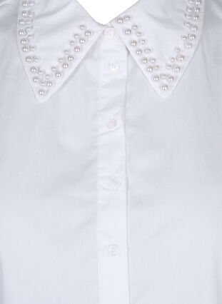 Løs skjortekrave med perler, Bright White, Packshot image number 2