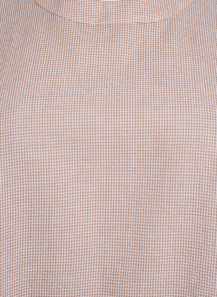 Tunika med A-form og korte ballonærmer, Beige, Packshot image number 2