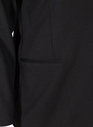 Enkel blazer med knaplukning, Black, Packshot image number 3