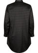 Lang skjorte med houndstooth mønster, Black, Packshot image number 1