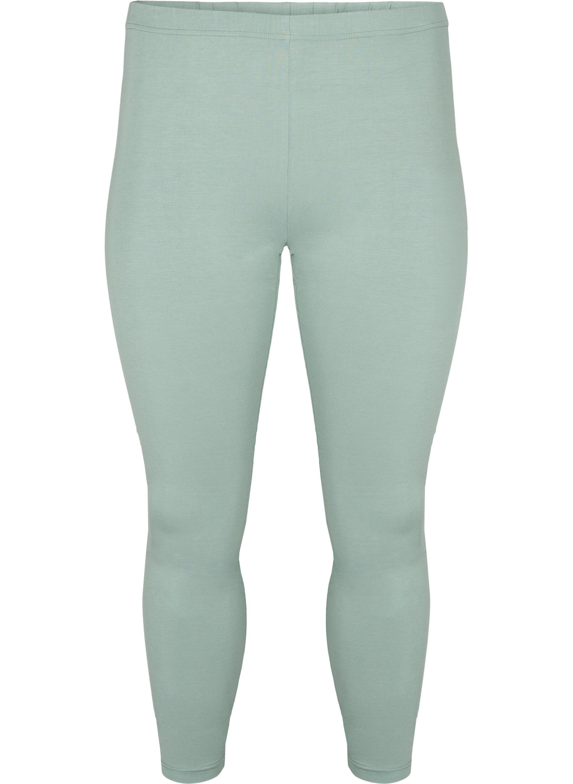 Zizzi Basis leggings i viskose, Gr&oslash;n, Packshot image number 0
