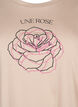 Bomulds t-shirt med print, S. Mink w. Flower, Packshot image number 2
