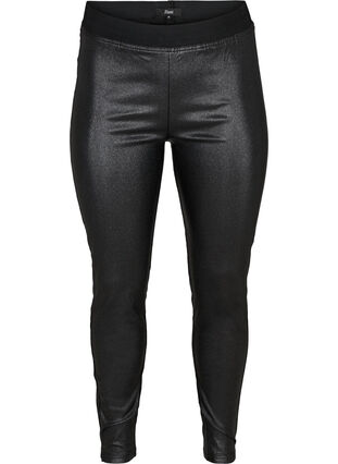 Lange glimmer leggings, Black w/glitter, Packshot image number 0