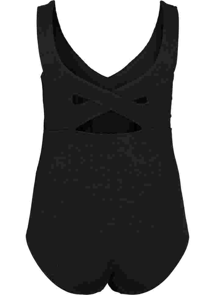 Badedragt med krydset ryg, Black, Packshot image number 1