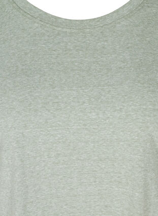 Meleret bomulds t-shirt, Chinois Green Mel., Packshot image number 2