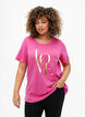 T-shirt i bomuld med guldfarvet tekst , R.Sorbet w.Gold Love, Model image number 0