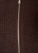 Strik cardigan med lynl&aring;s, Brun, Packshot image number 2