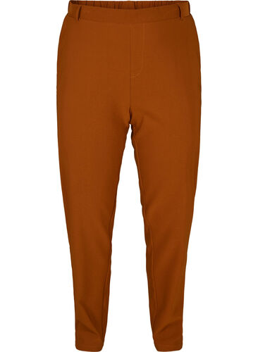 Klassiske bukser med stretch, Caramel Cafe, Packshot image number 0
