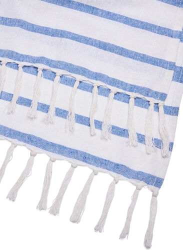 Stribet hammam håndklæde med frynser, Regatta Comb, Packshot image number 3