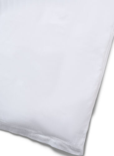 Ensfarvet sengesæt i bomuld, White Alyssum, Packshot image number 2