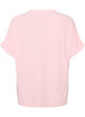 L&oslash;s bluse med korte &aelig;rmer, Lyser&oslash;d, Packshot image number 1