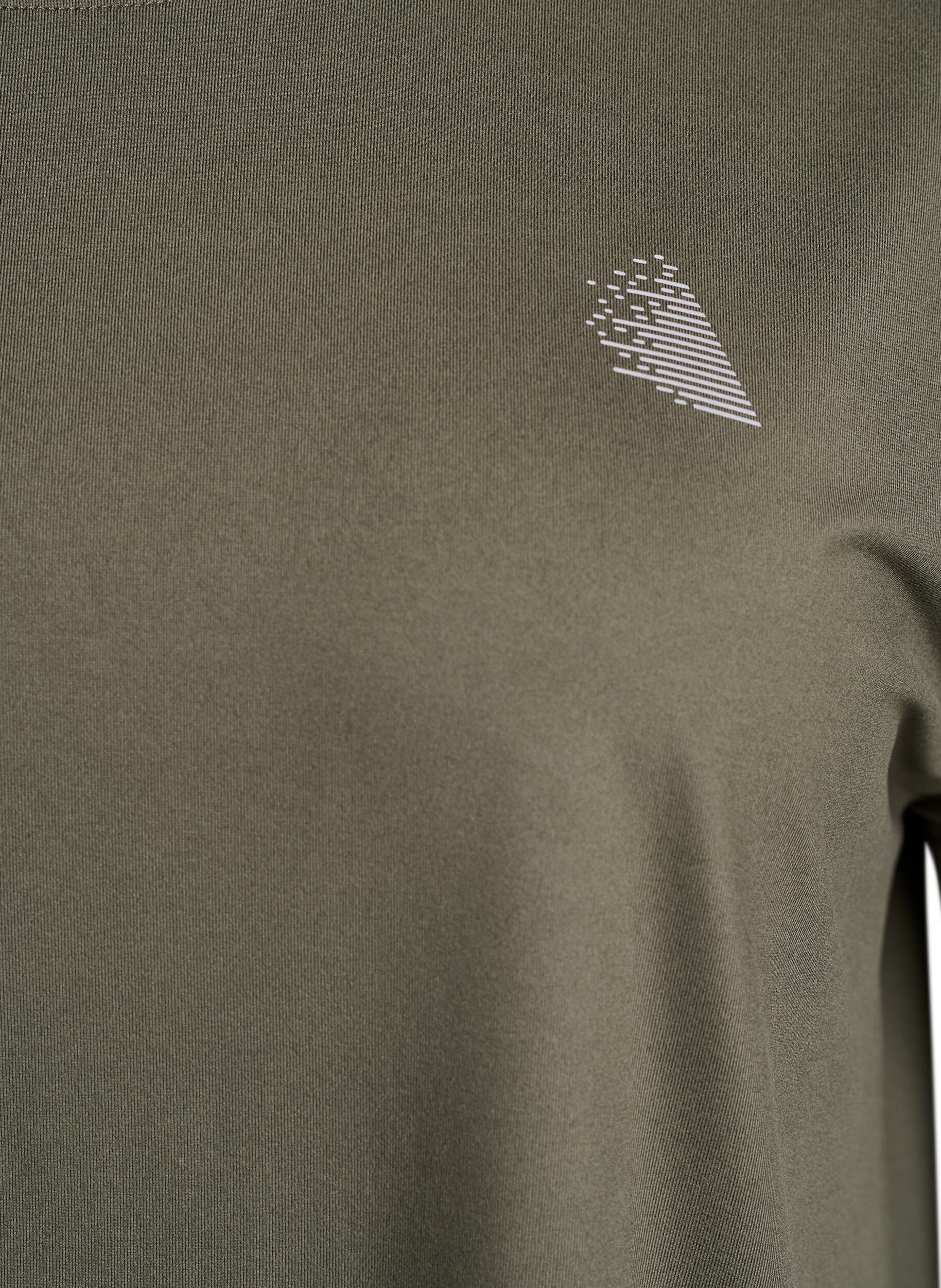 ZizziEnsfarvet tr&aelig;nings t-shirt, Gr&oslash;n, Packshot image number 2