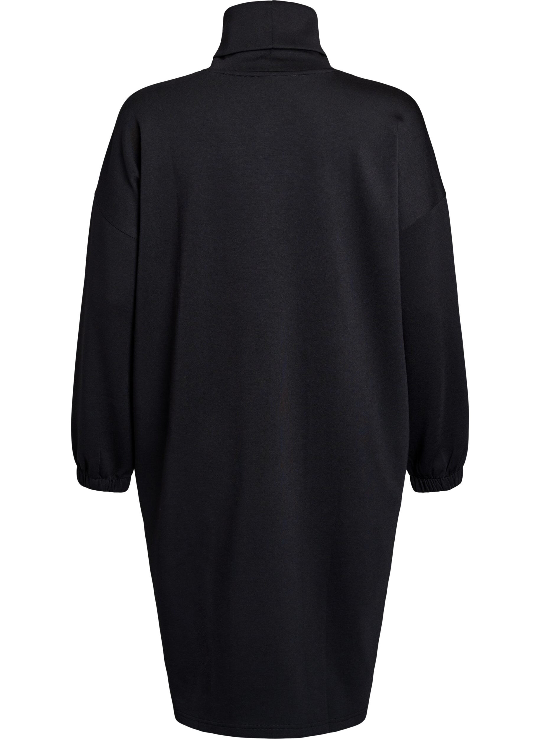 Zizzi A-formet kjole med turtleneck., Sort, Packshot image number 1