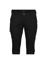 Slim fit capri jeans med lommer, Sort