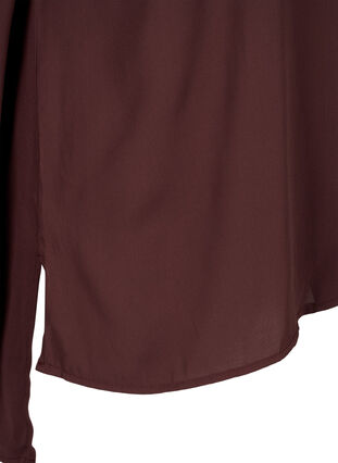 Ensfarvet skjorte med v-udskæring, Fudge, Packshot image number 3