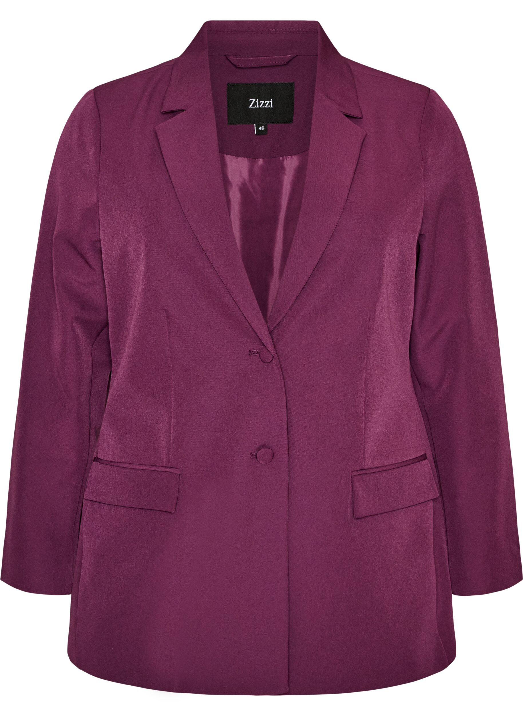 ZizziKlassisk blazer med knaplukning, Lilla, Packshot image number 0