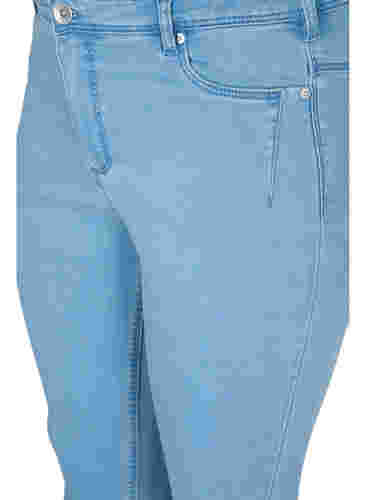 Cropped Amy jeans med lynlås, Light blue denim, Packshot image number 2