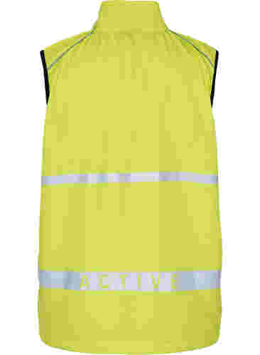 Gul løbevest med reflex, Neon Yellow, Packshot image number 1