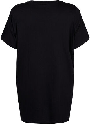 Oversize nat t-shirt i økologisk bomuld, Black W. coffee, Packshot image number 1