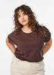 Kort&aelig;rmet t-shirt i bomuldsblanding, Brun, Model image number 0