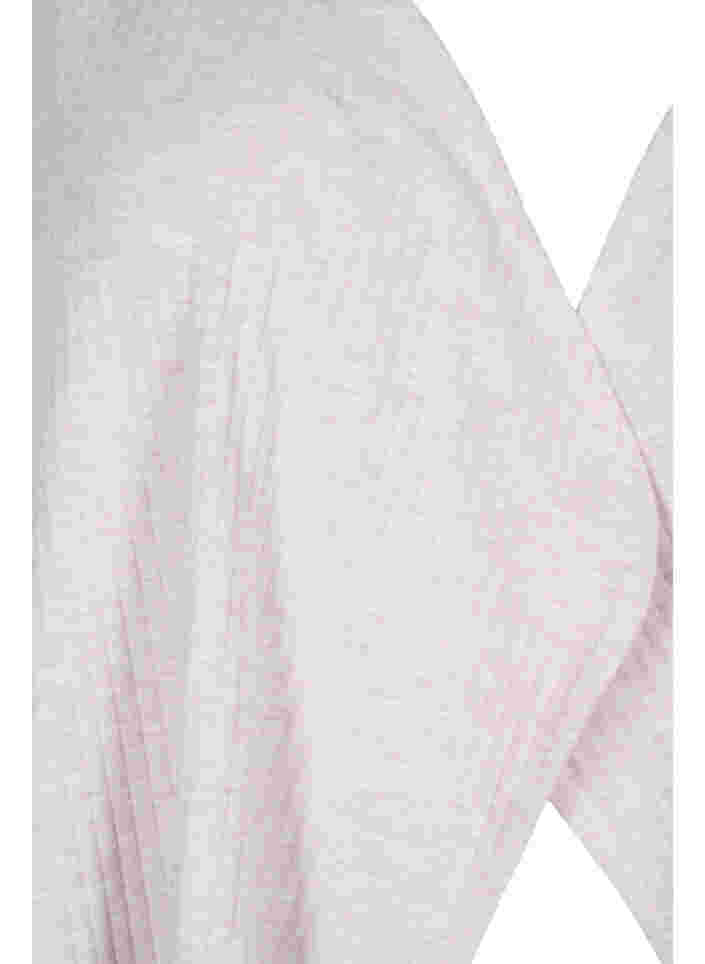 Meleret cardigan med ribstruktur, Natural Mélange, Packshot image number 2