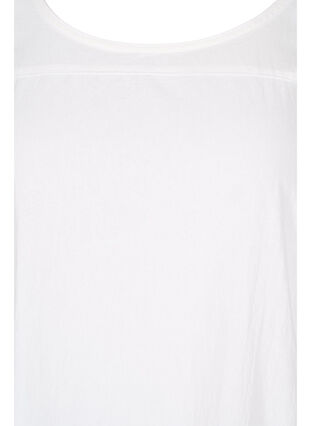 Kortærmet kjole i bomuld, Bright White, Packshot image number 2