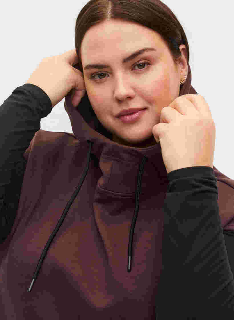 Kortærmet sweatshirt med hætte, Brown Red Ass, Model image number 2