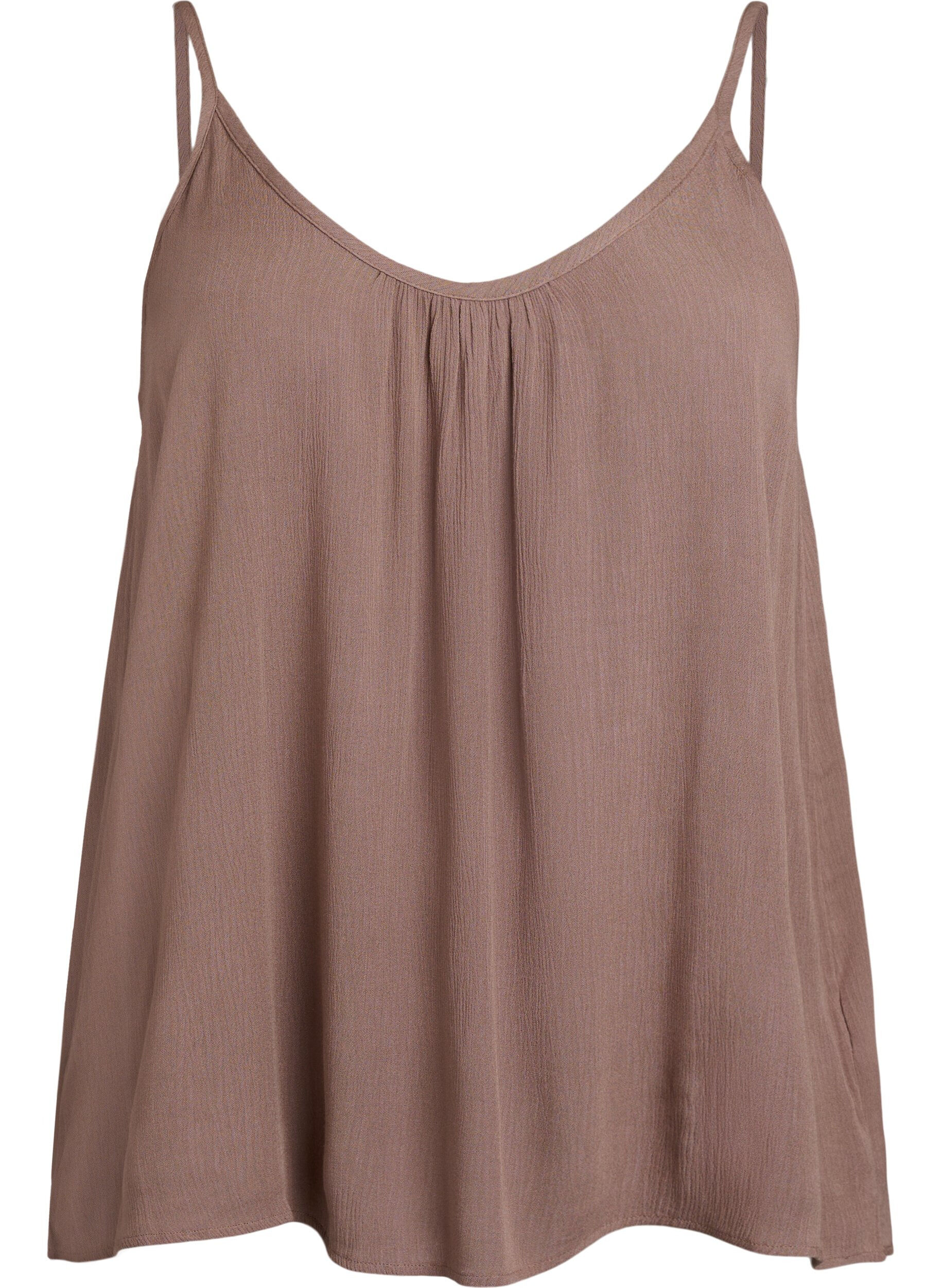 ZizziStrop top i viskose, Brun, Packshot image number 0