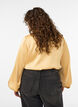 Bluse med skjortekrave og V-hals, Gul, Model image number 2
