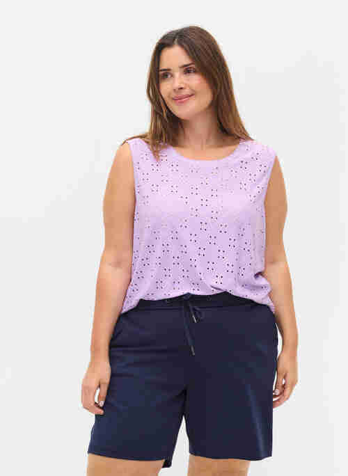 Top med broderi anglaise
